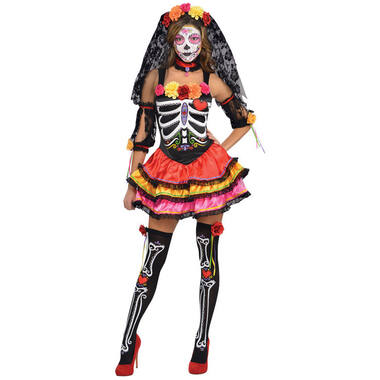 Ladies' Costume Day of the Dead Size S