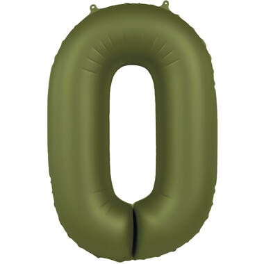 Number balloon olive green