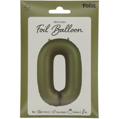 Number balloon olive green