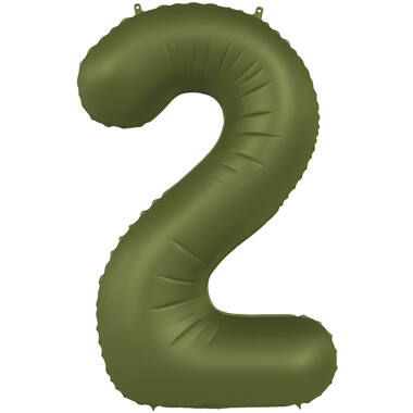 Number balloon olive green