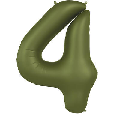 Number balloon olive green
