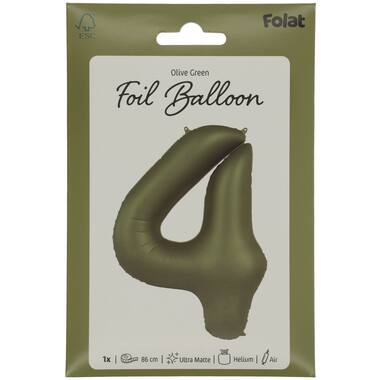 Number balloon olive green