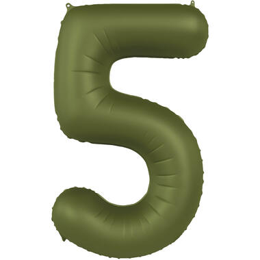 Number balloon olive green