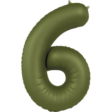 Number balloon olive green