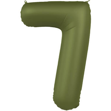 Number balloon olive green