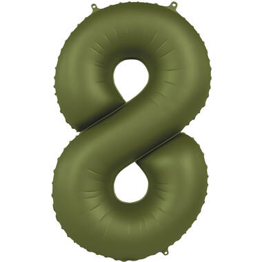 Number balloon olive green