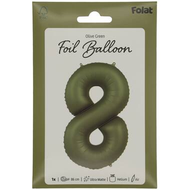Number balloon olive green
