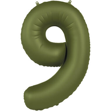 Number balloon olive green