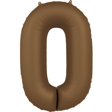 Number balloon chocolate brown