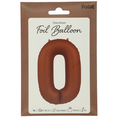 Number balloon chocolate brown