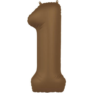 Number balloon chocolate brown