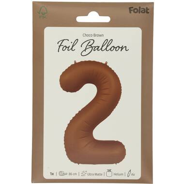 Number balloon chocolate brown