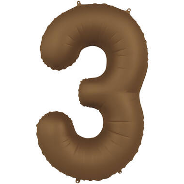 Number balloon chocolate brown
