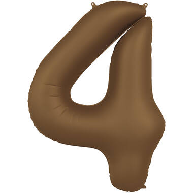 Number balloon chocolate brown