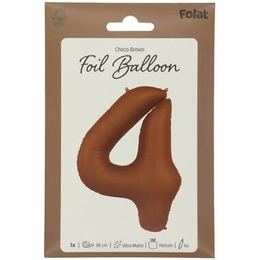 Number balloon chocolate brown