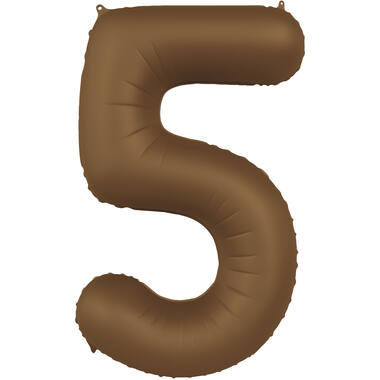 Number balloon chocolate brown