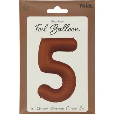 Number balloon chocolate brown