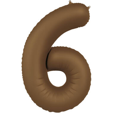 Number balloon chocolate brown