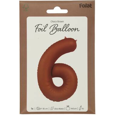 Number balloon chocolate brown