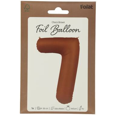 Number balloon chocolate brown
