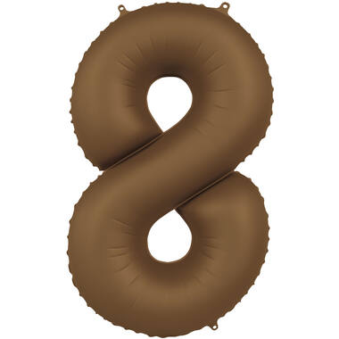 Number balloon chocolate brown