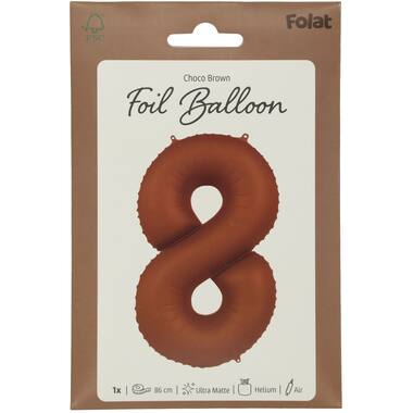 Number balloon chocolate brown