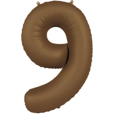 Number balloon chocolate brown