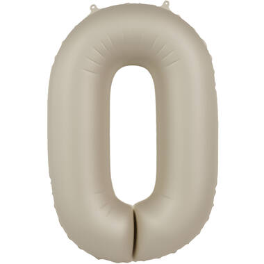 Folieballon cijfer Creamy Latte
