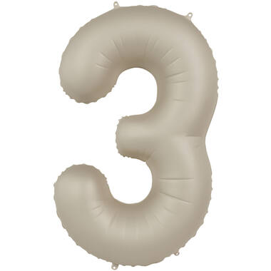 Folieballon cijfer Creamy Latte