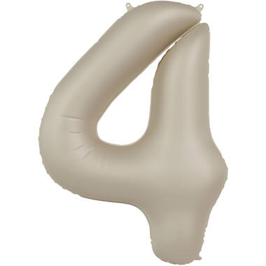 Folieballon cijfer Creamy Latte