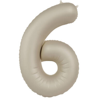 Folieballon cijfer Creamy Latte