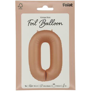 Number balloon vintage rose
