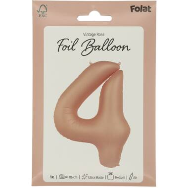 Number balloon vintage rose