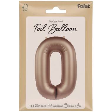 Number balloon starlight gold