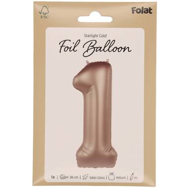 Number balloon starlight gold