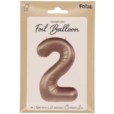 Number balloon starlight gold