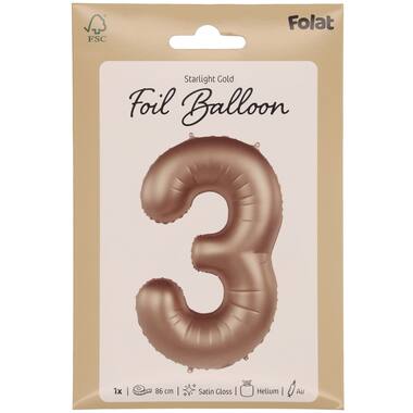 Number balloon starlight gold