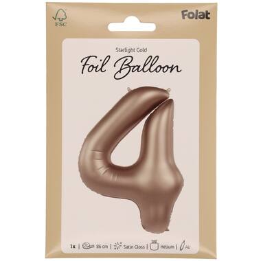 Number balloon starlight gold