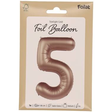 Number balloon starlight gold