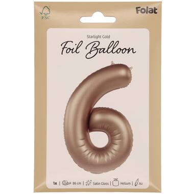 Number balloon starlight gold