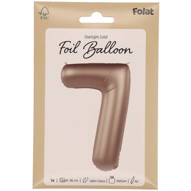 Number balloon starlight gold