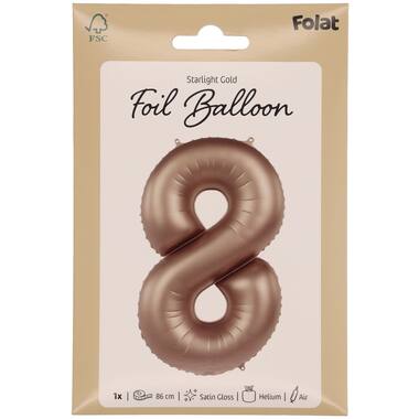 Number balloon starlight gold