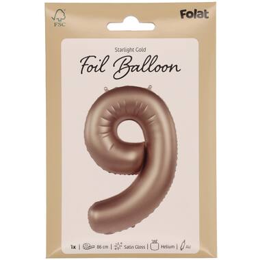 Number balloon starlight gold