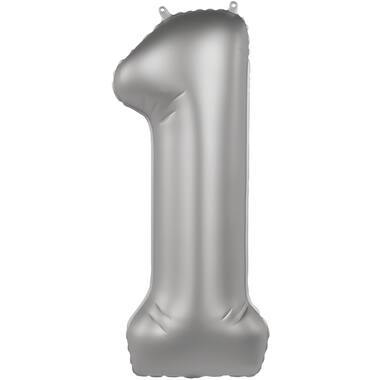 Number balloon moonlight silver