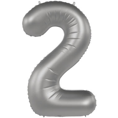 Number balloon moonlight silver