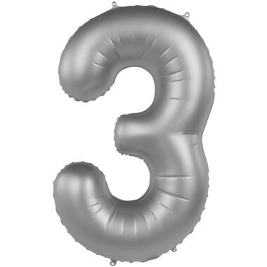 Number balloon moonlight silver