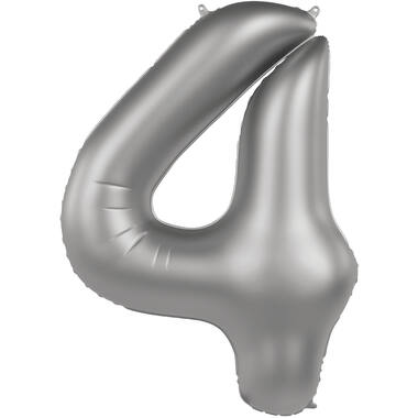 Number balloon moonlight silver