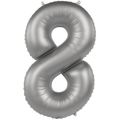 Number balloon moonlight silver