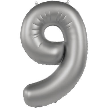 Number balloon moonlight silver