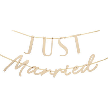 Letter Garland Set - JUST Married - Wedding - Wood - 3 meter